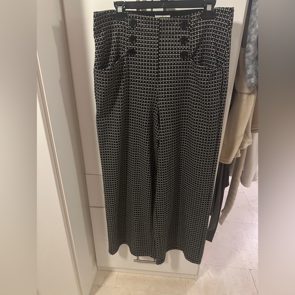 Max Studio Houndstooth  Patterned Trousers